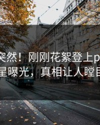 了解太突然！刚刚花絮登上pixiv，明星曝光，真相让人瞠目