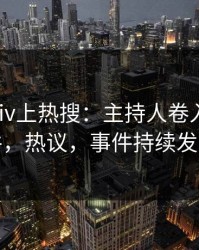 清晨Pixiv上热搜：主持人卷入秘闻事件，热议，事件持续发酵