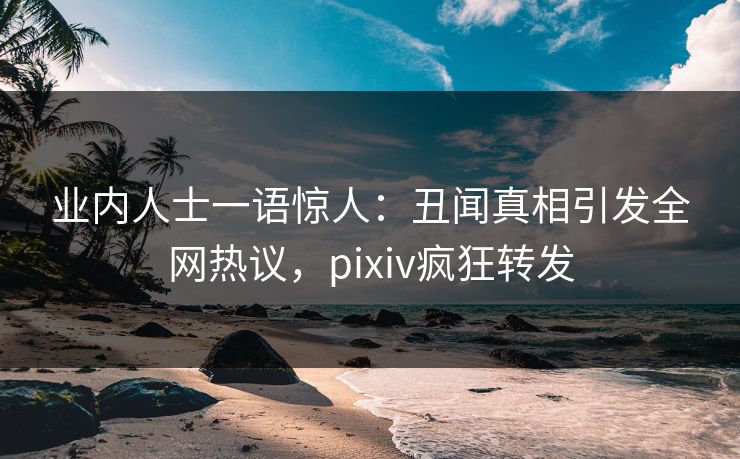 业内人士一语惊人：丑闻真相引发全网热议，pixiv疯狂转发