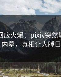 圈内人回应火爆：pixiv突然爆出八卦内幕，真相让人瞠目