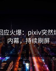 圈内人回应火爆：pixiv突然爆出内幕内幕，持续刷屏