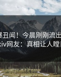 明星又爆丑闻！今晨刚刚流出秘闻，pixiv网友：真相让人瞠目