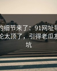 被忽略的细节来了：91网址导航深夜那波讨论太顶了，引得老瓜友重新回坑