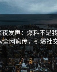 神秘人深夜发声：爆料不是我干的！pixiv全网疯传，引爆社交圈