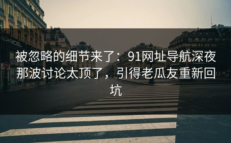 被忽略的细节来了：91网址导航深夜那波讨论太顶了，引得老瓜友重新回坑